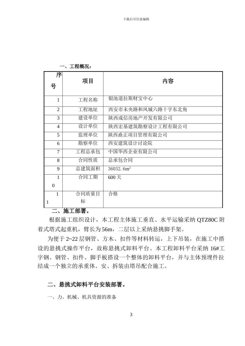 悬挑式卸料平台专项施工方案_第3页