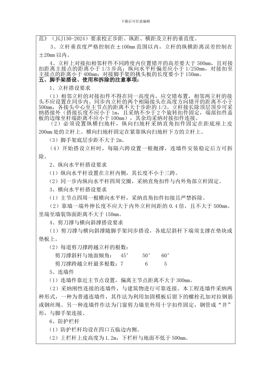 悬挑架技术交底_第2页