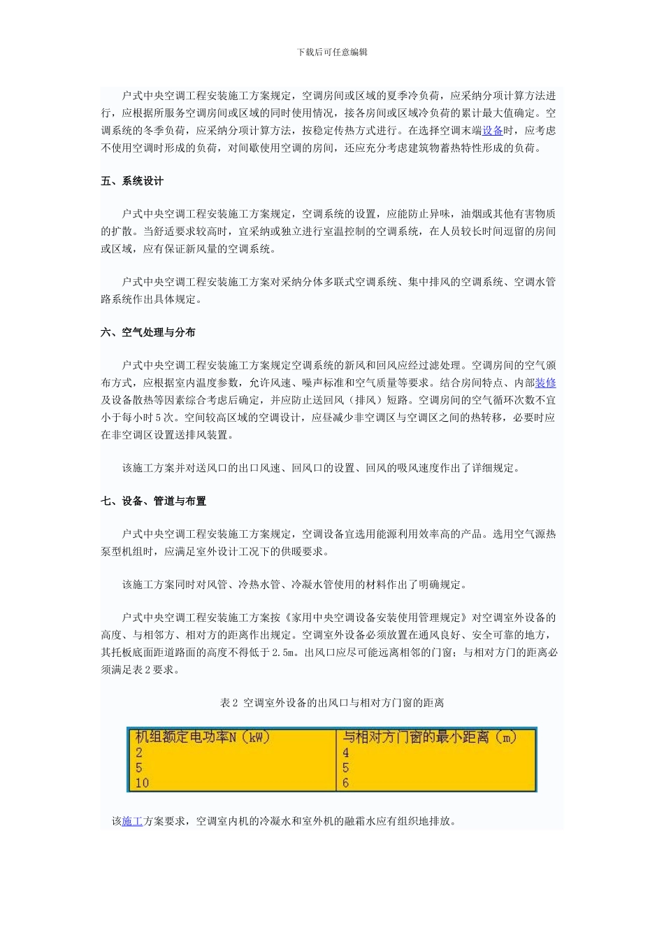 户式中央空调工程安装施工方案_第2页