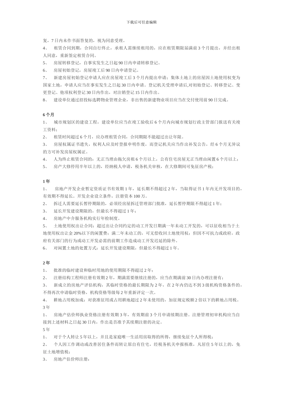 房地产制度相关日期汇总_第2页