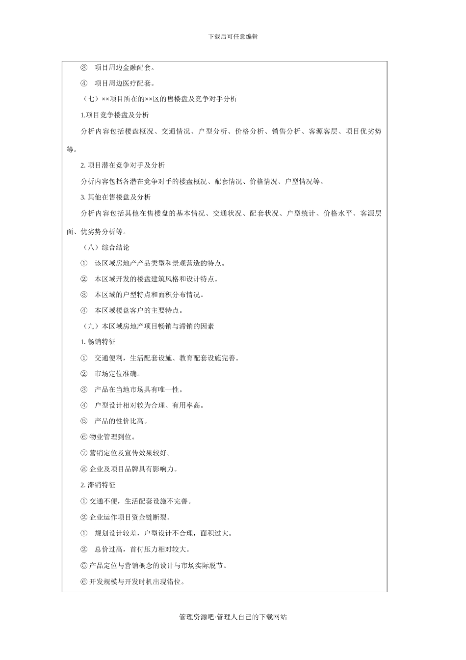 房地产项目市场调研报告大纲_第3页