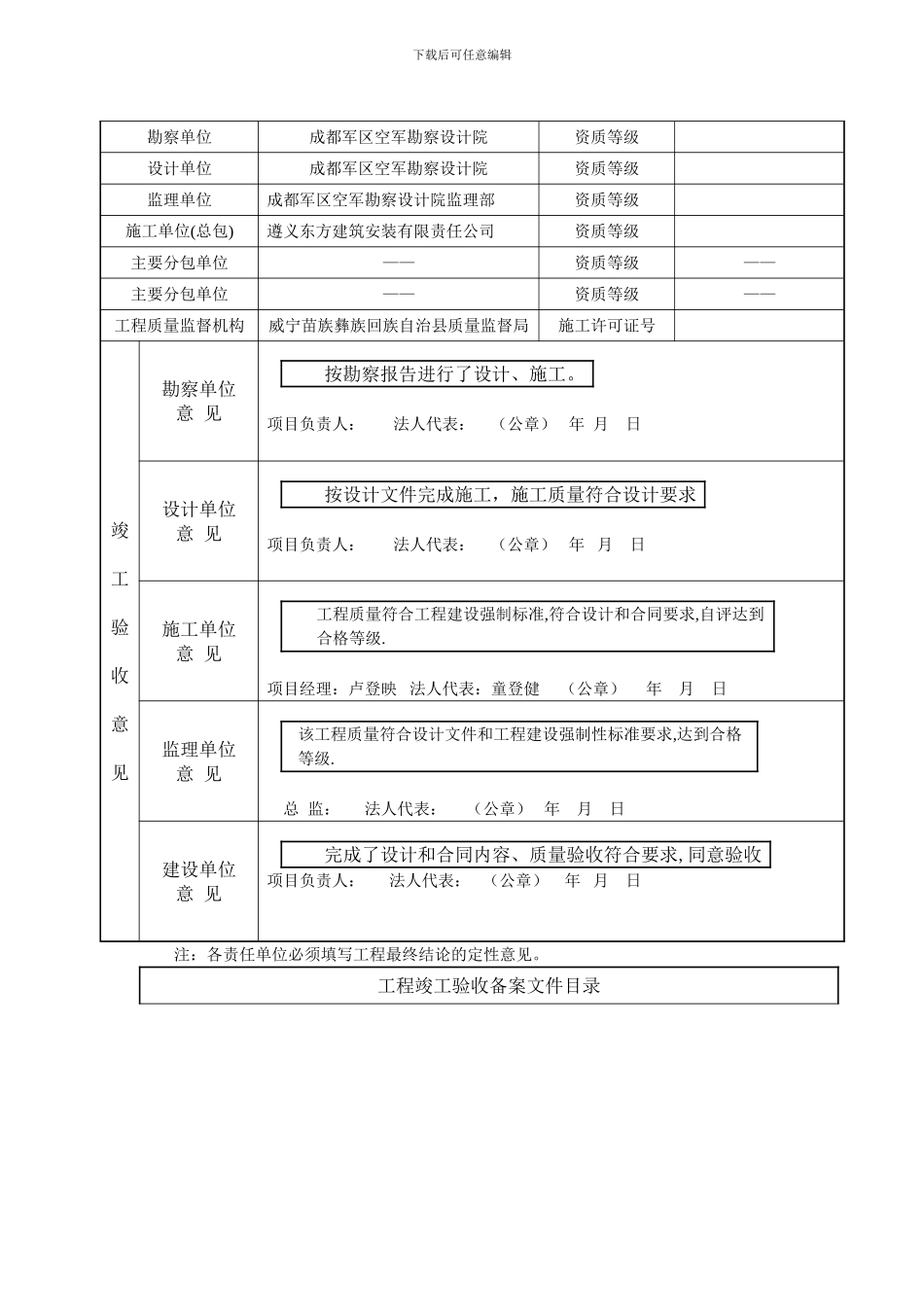 房屋建筑工程竣工验收备案表_第2页