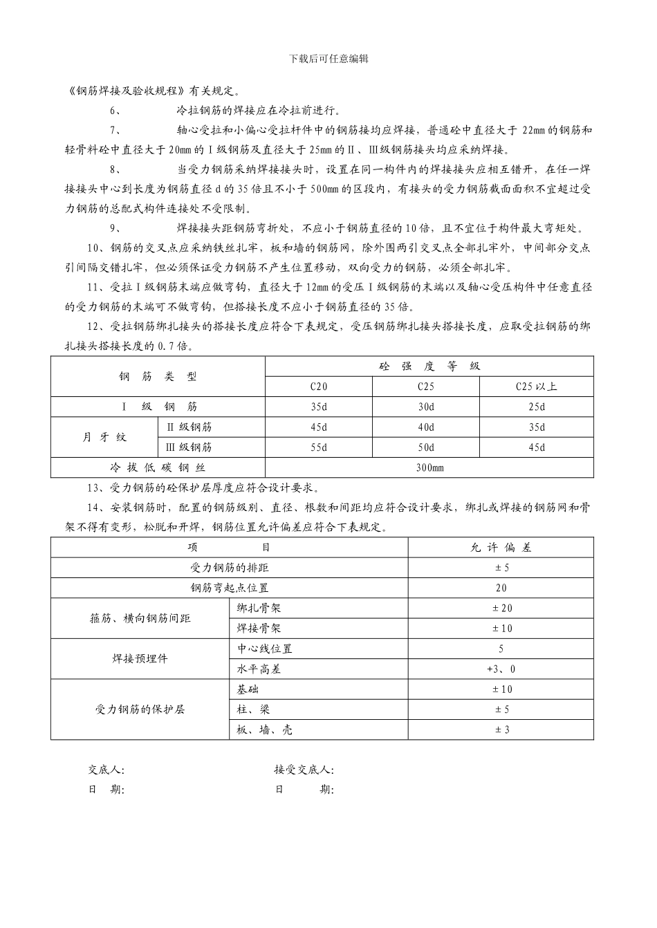 房建工程各工种技术交底大全_第2页