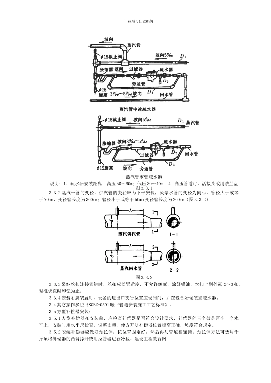 房建蒸汽管道安装施工工艺_第2页