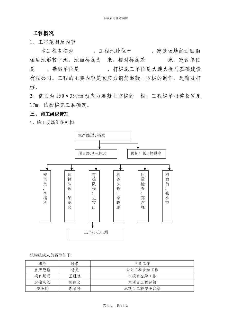 打预应力方桩施工组织设计_第3页