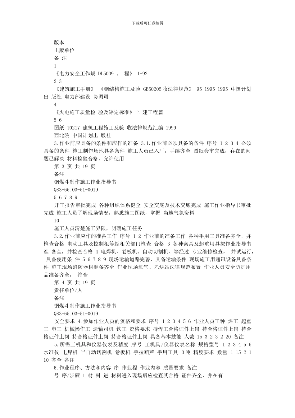 托电一期工程钢煤斗制作施工作业指导书_第2页