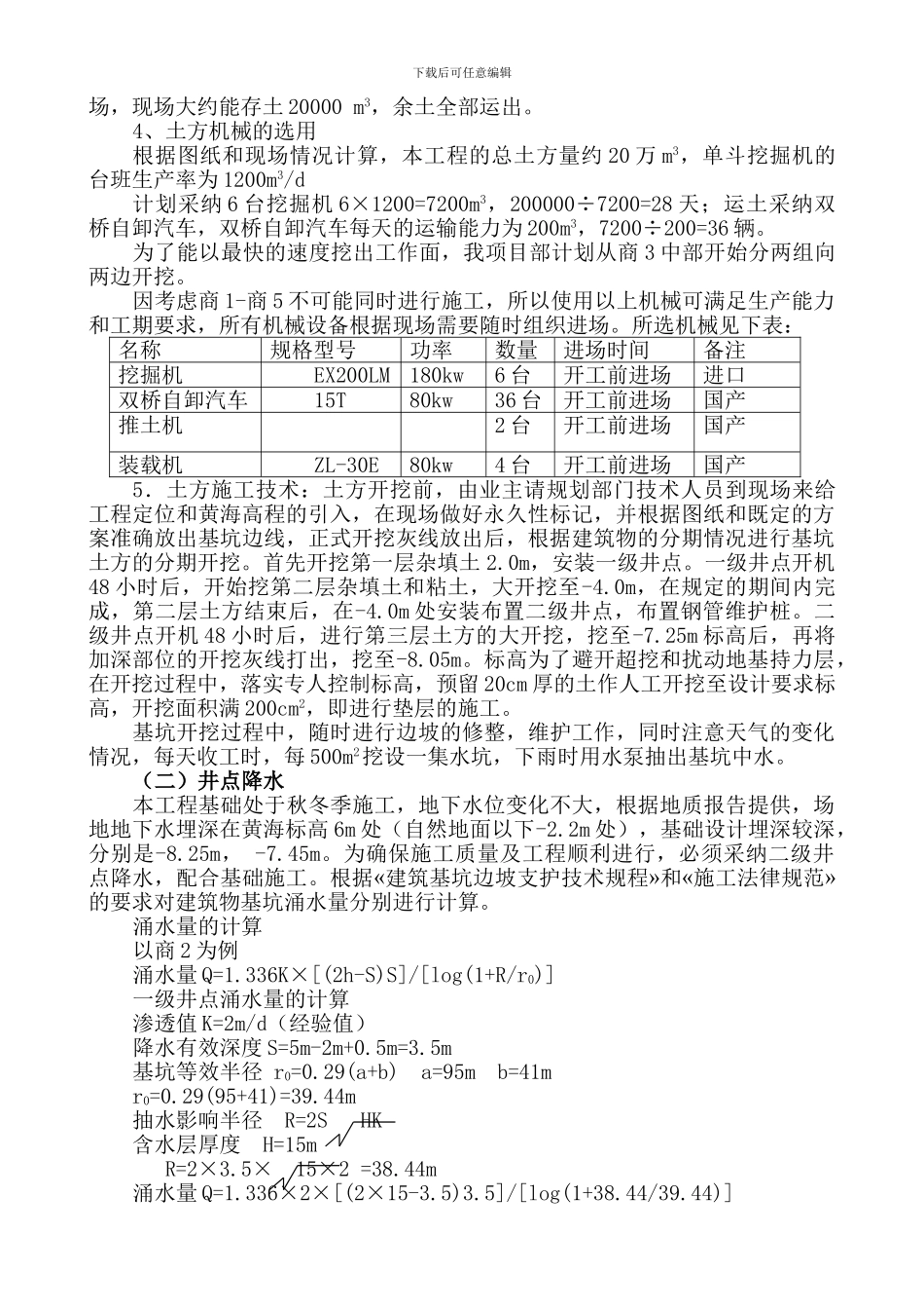 扬州新天地西湖步行街基础报审施工方案_第3页