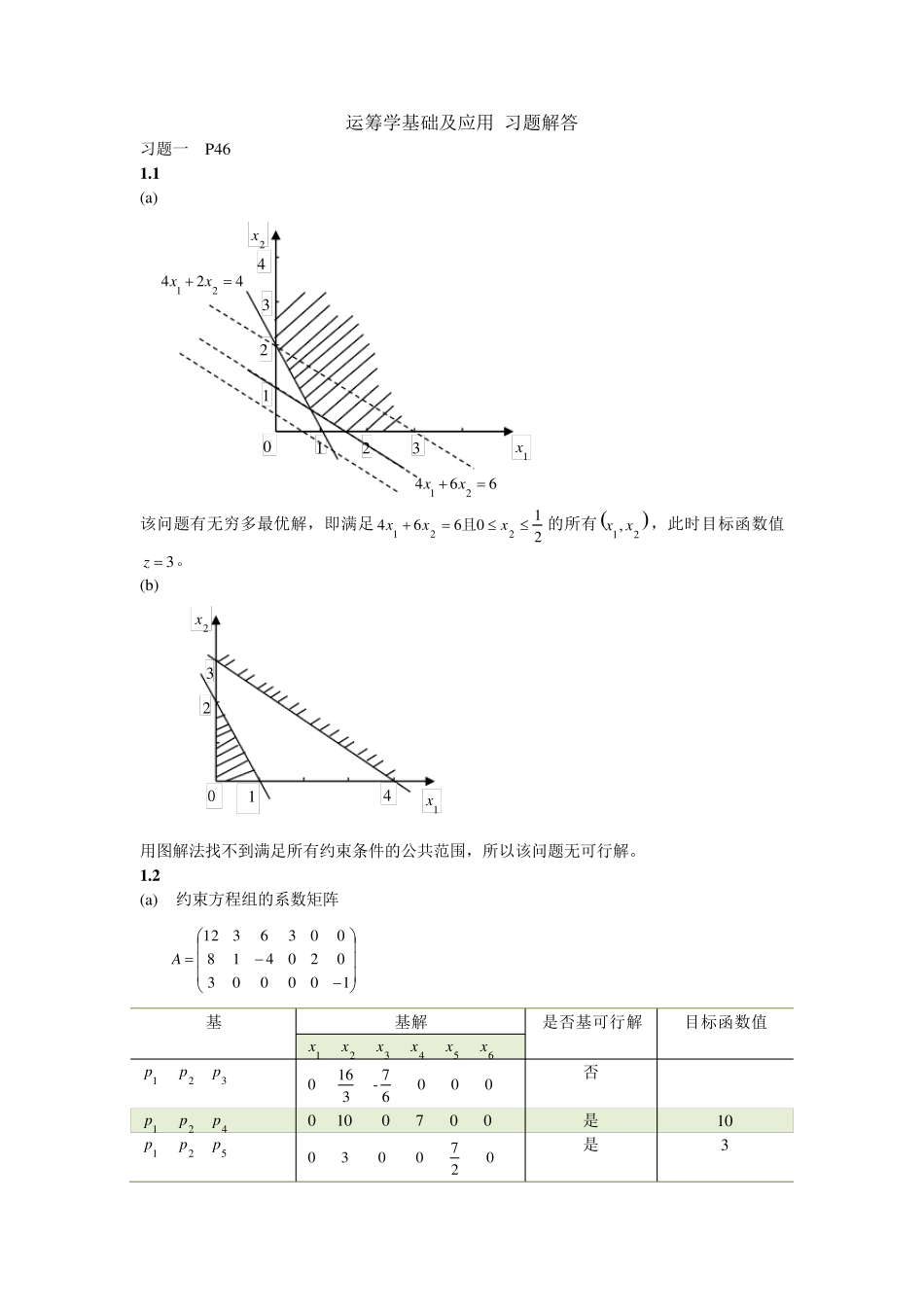 运筹学基础及应用第四版胡运权主编课后练习答案_第1页