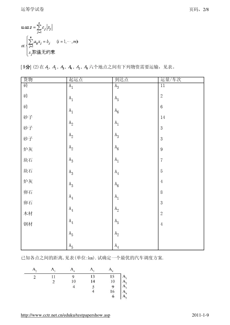 运筹学试卷5及答案_第2页
