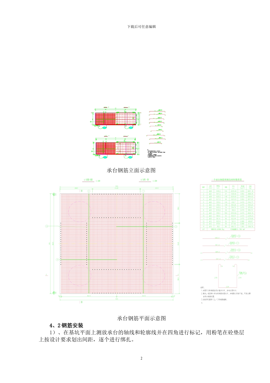 承台钢筋加工及安装施工方案_第3页