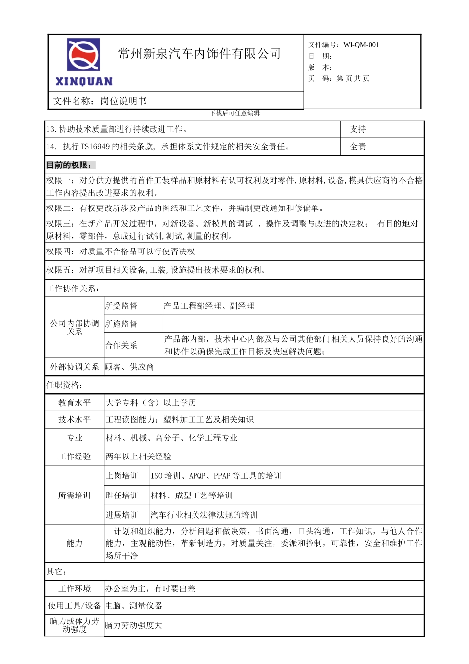 技术中心岗位说明书-产品工程师_第2页