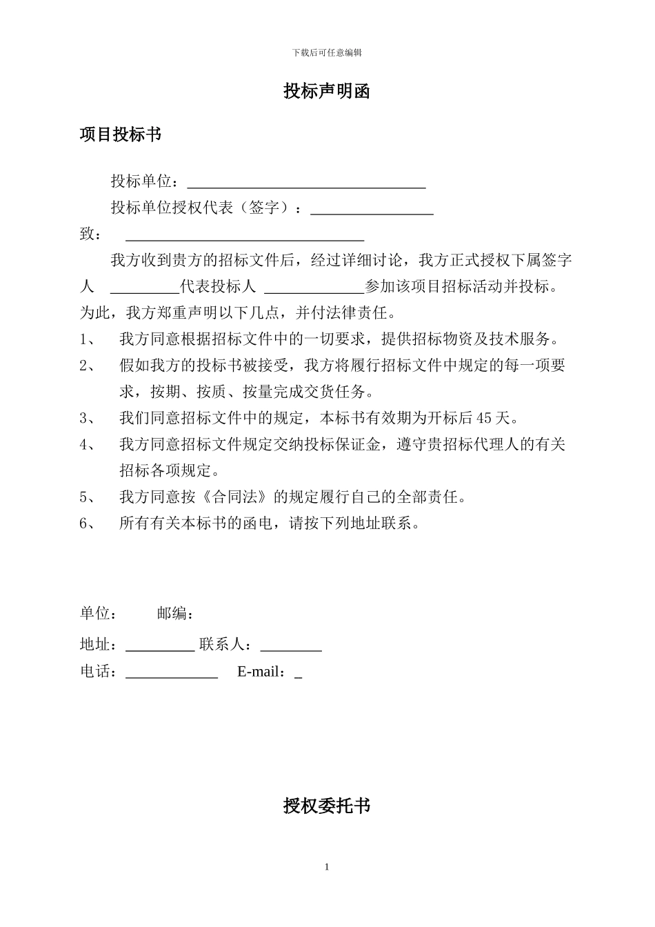 技术标书范本_第1页