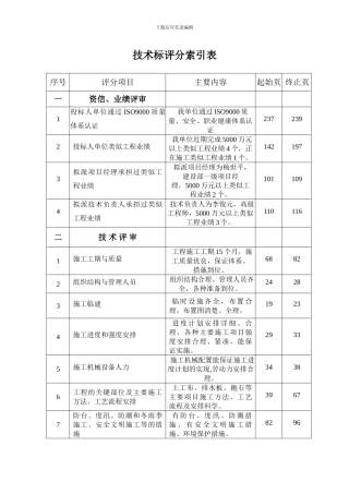 技术标辅助资料