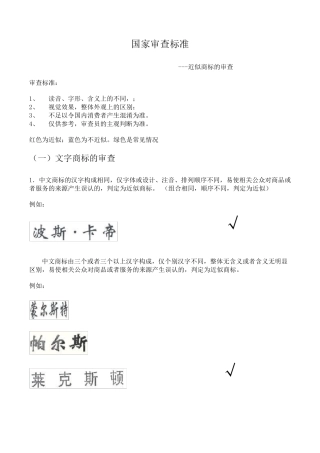 近似商标判断标准培训