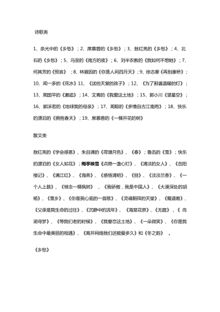 近代诗歌朗诵大全