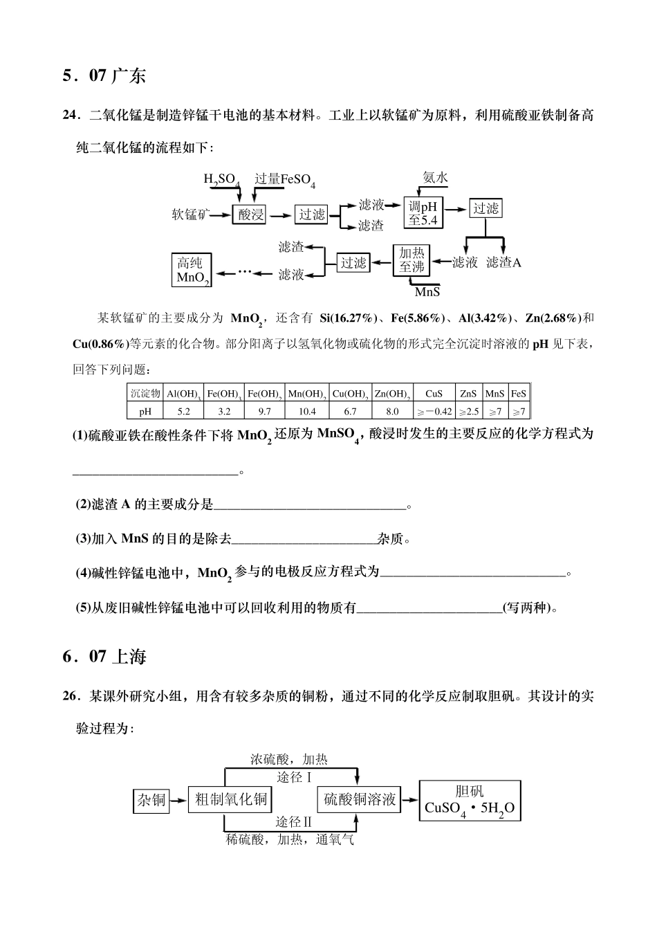 近年来高考中的工业流程图试题_第3页