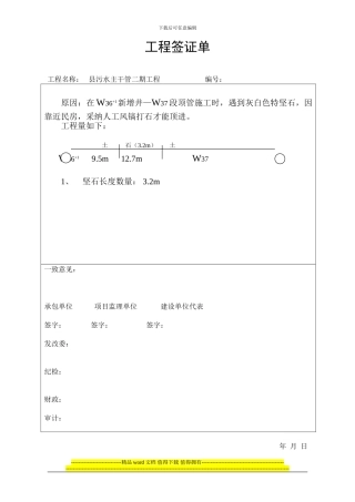 抽水工程签证单doc