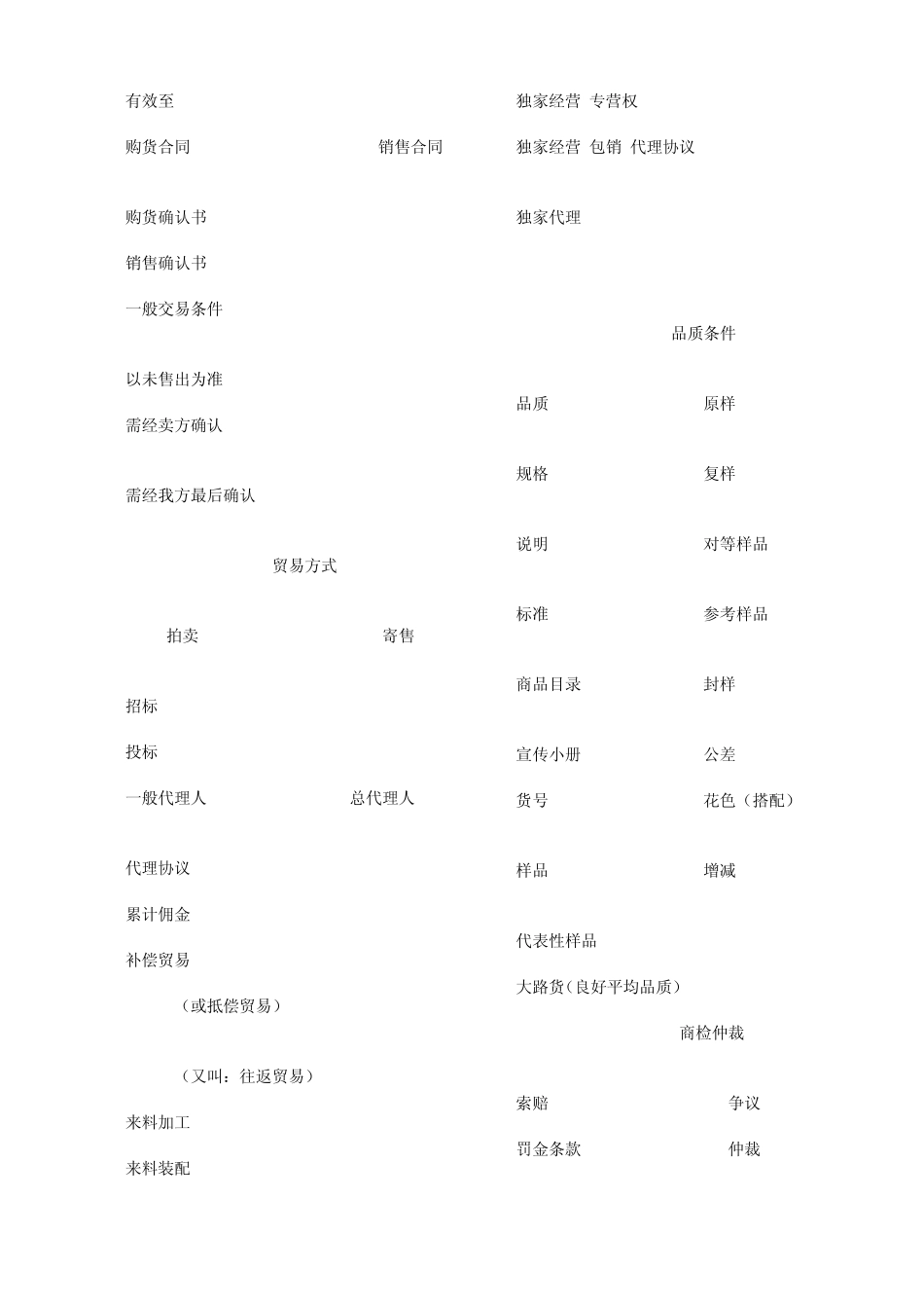 进出口贸易专业术语中英文对照_第3页