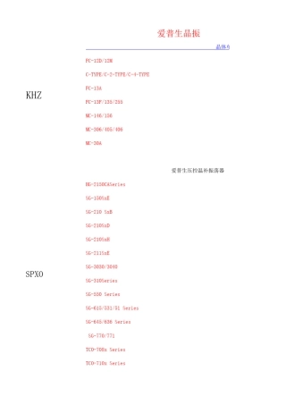 进口晶振料号、尺寸大全