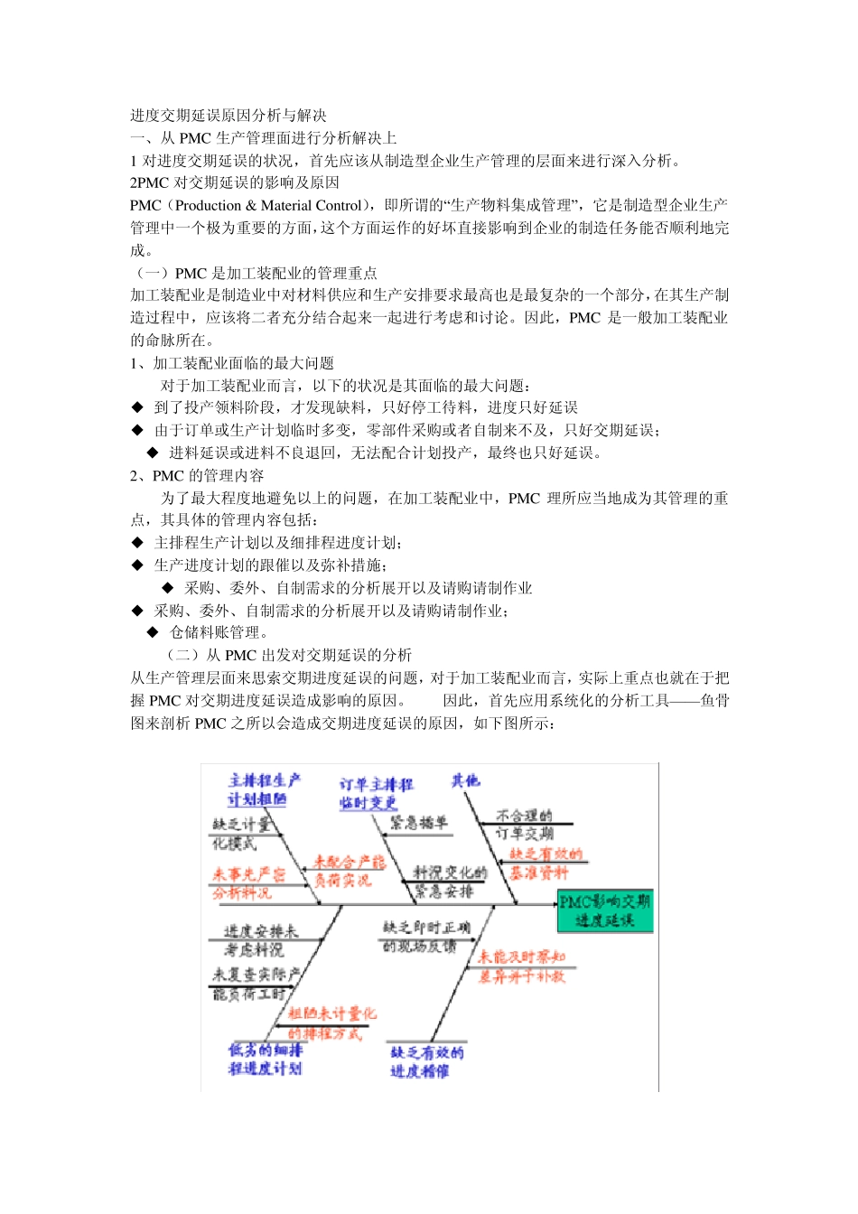 进度交期延误原因分析与解决_第1页