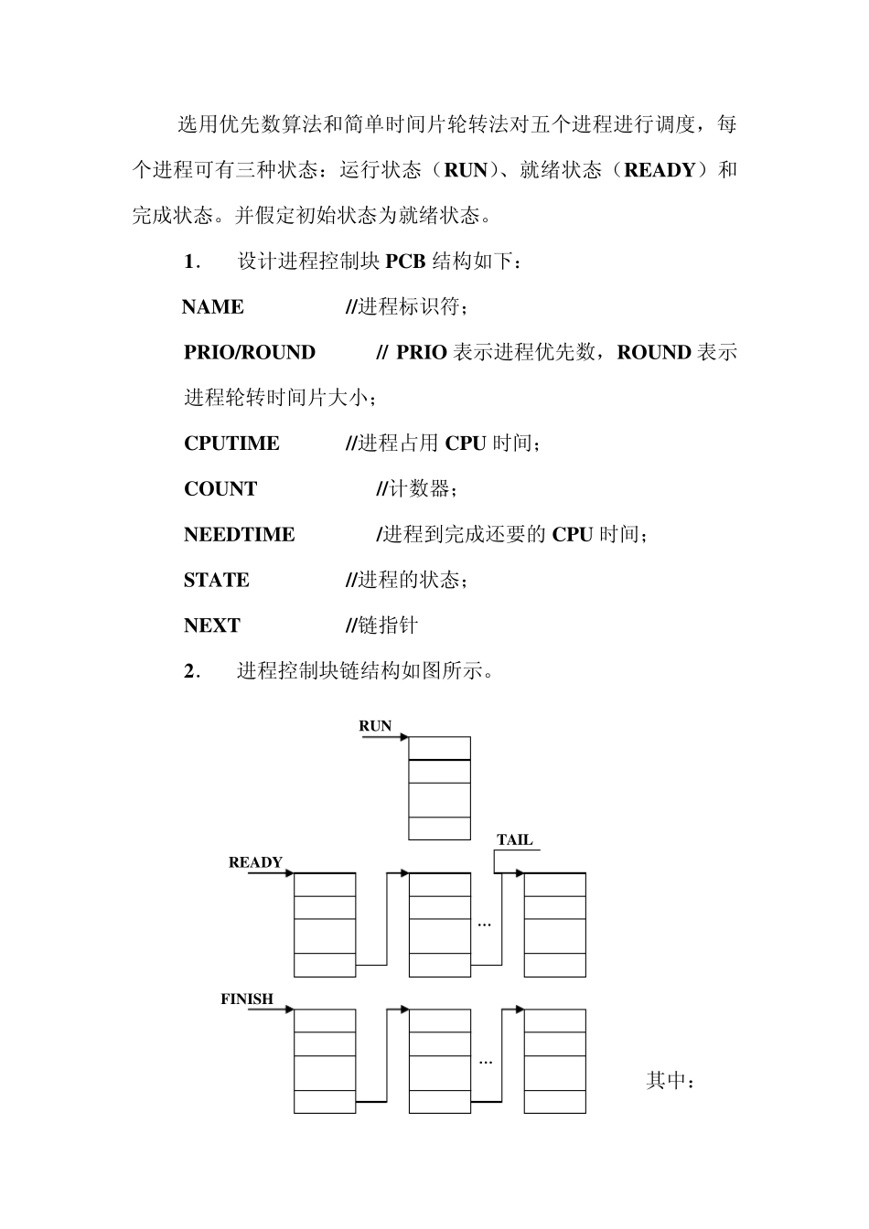进程管理和调度的算法实现_第2页