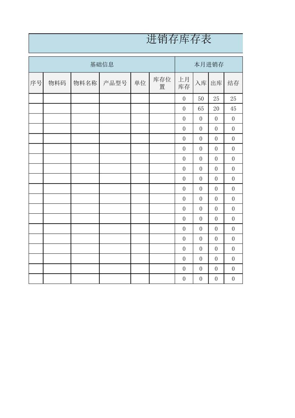 进销存库存表(带每日出入库)_第1页