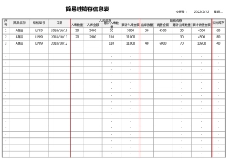 进销存明细表(简易版)