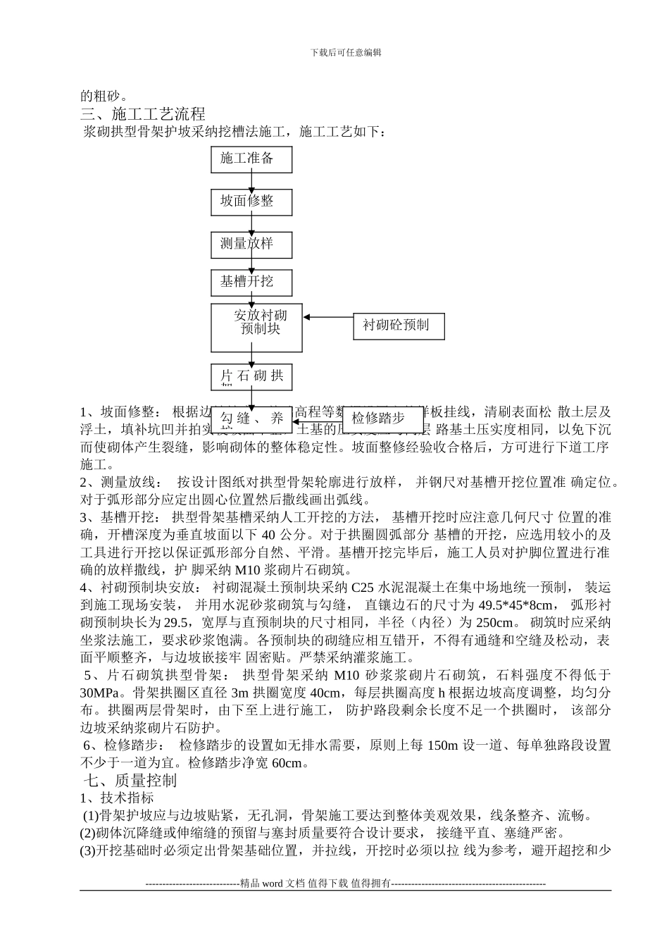 拱型骨架防护施工方案_第2页