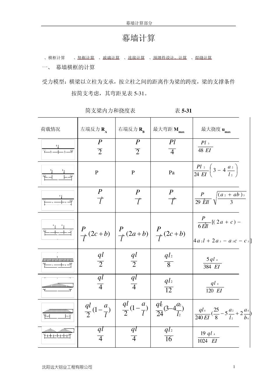 远大幕墙计算教材_第1页