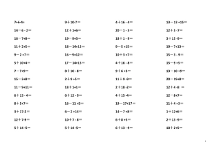 连加连减30以内加减法