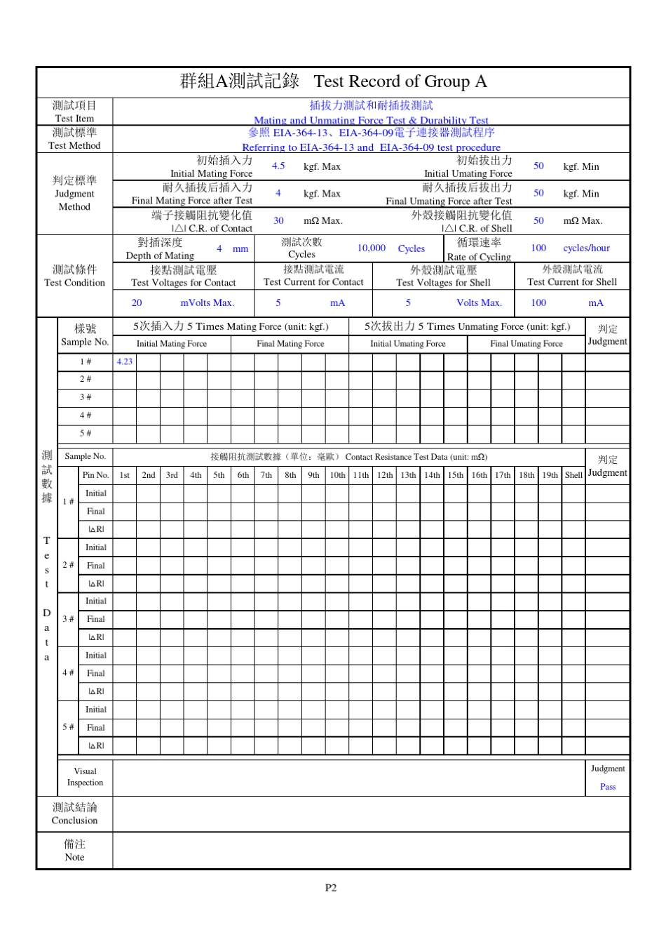 连接器可靠性测试报告精华表单_第2页