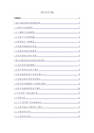 连木沁镇电子商务进农村示范乡申报材料正式版