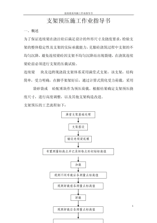 连续梁施工作业指导书之2支架预压