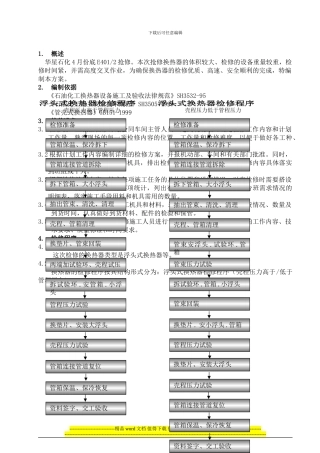 换热器检修施工方案