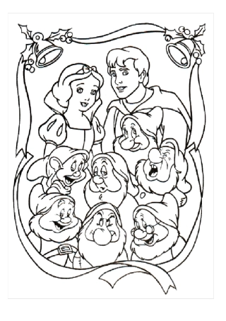 迪斯尼7公主涂色填色60张整理A4打印版