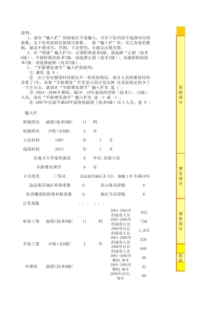 退役金计算器2012版(含现役工资和转业费计算)