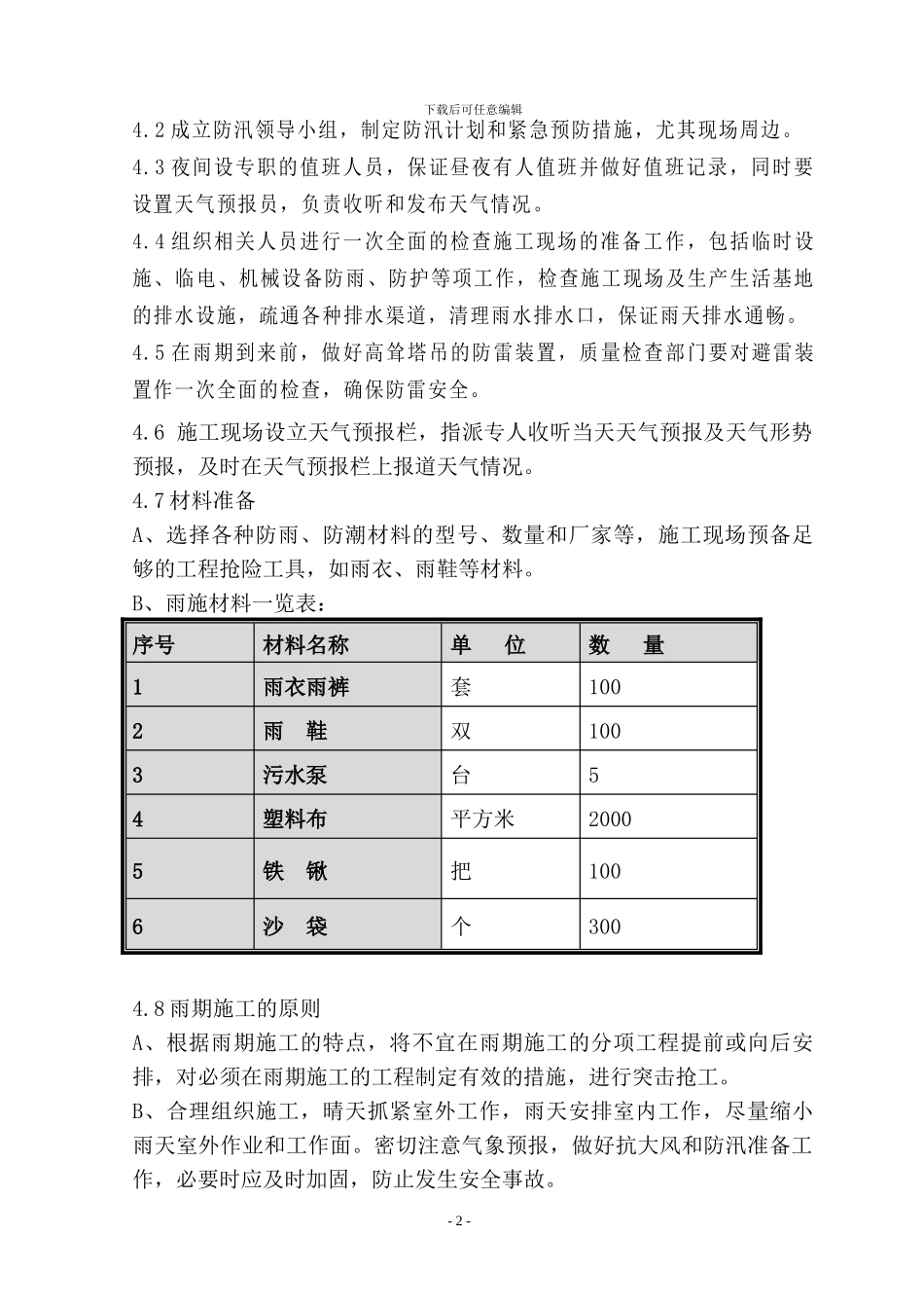 操场雨季施工方案_第3页