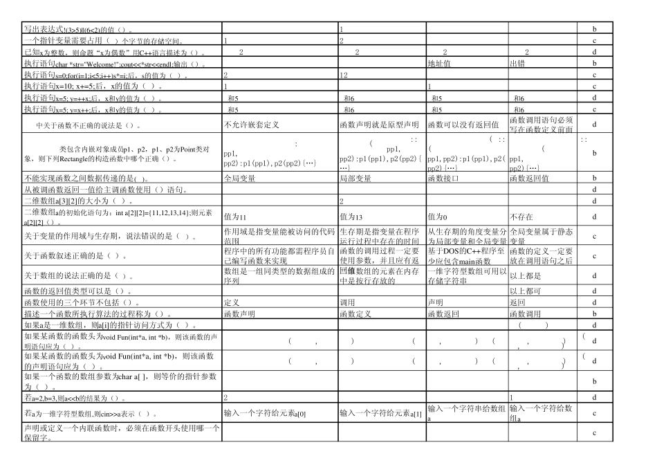选择题库(c语言)_第3页
