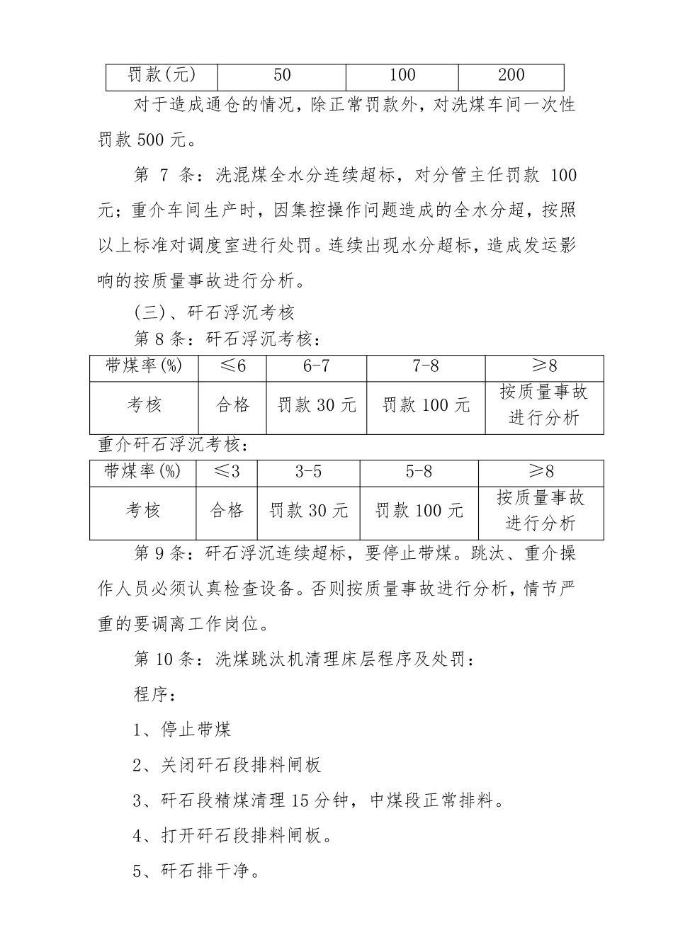 选煤厂煤质管理办法_第3页