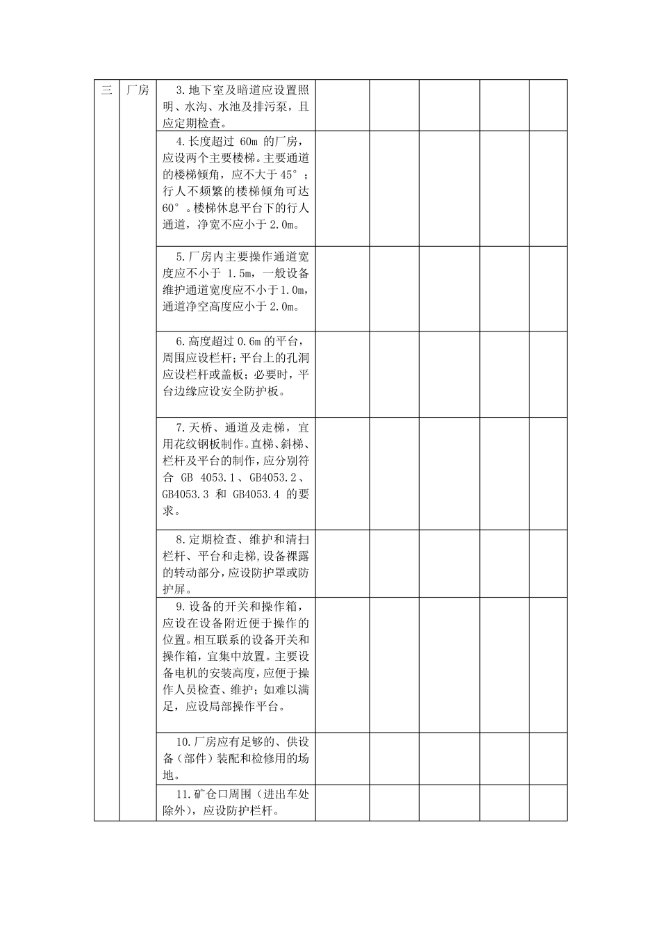 选矿系统安全检查标准表1_第2页