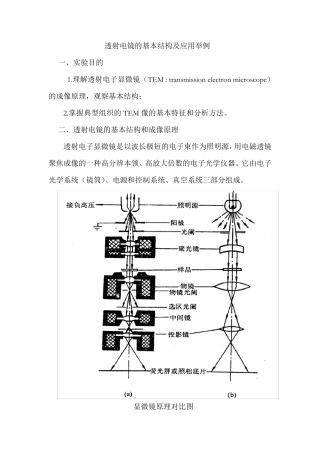 透射电镜的基本结构及应用举例