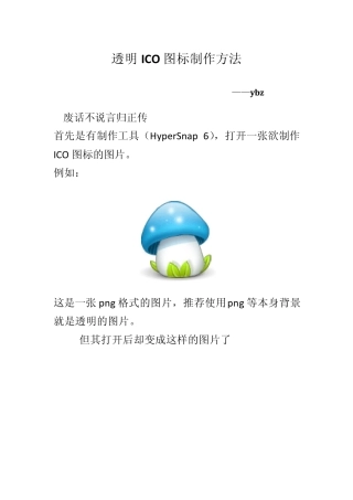透明ICO图标制作方法