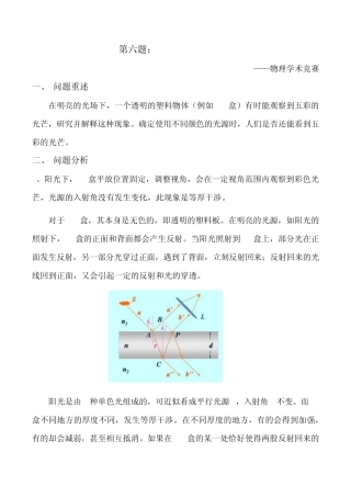 透明塑料光的干涉