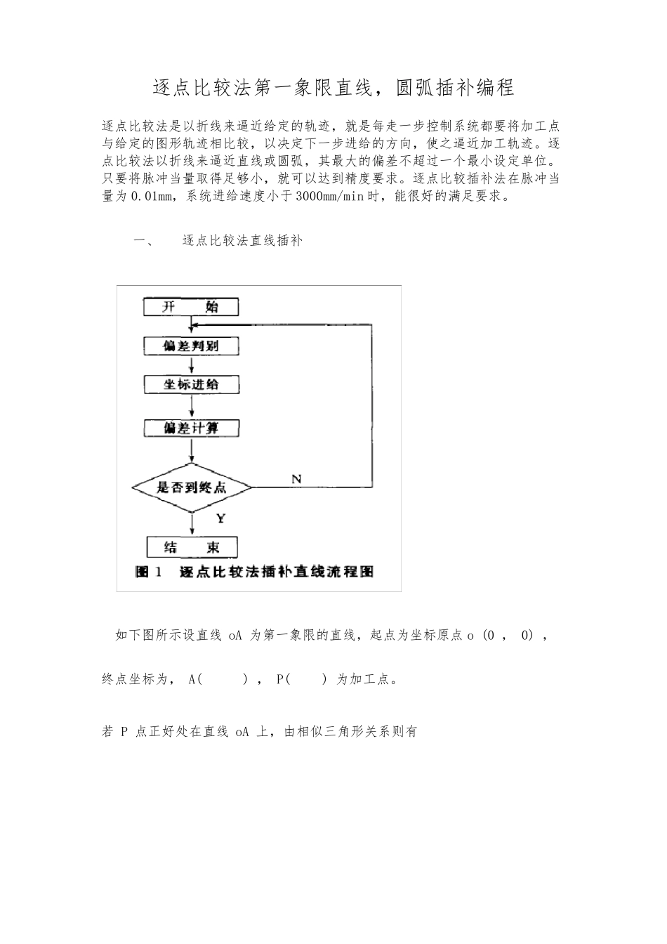 逐点比较法第一象限直线圆弧插补_第1页