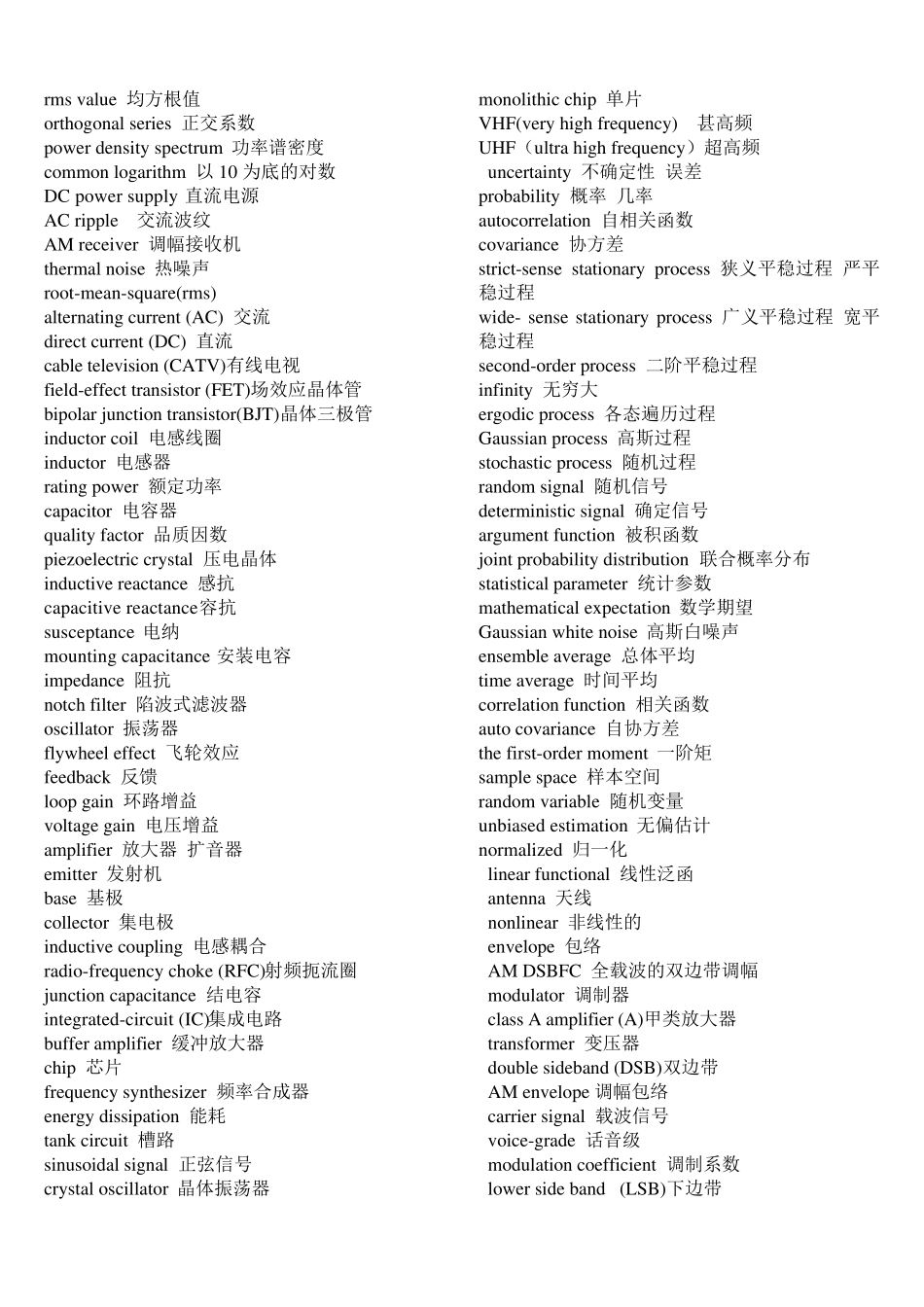通信与信息工程专业英语教程词汇翻译陈杰美_第2页