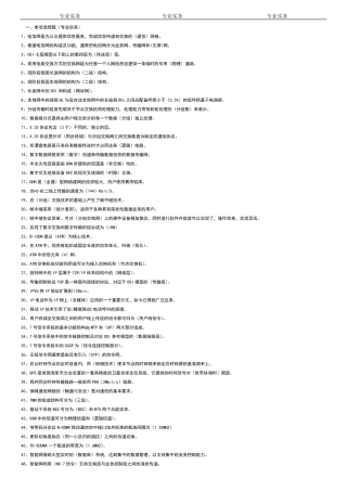 通信专业实务试题(初级)