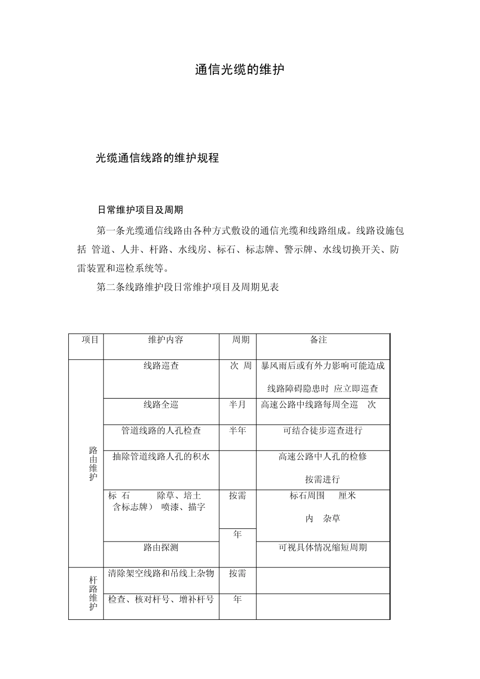 通信光缆的维护_第1页