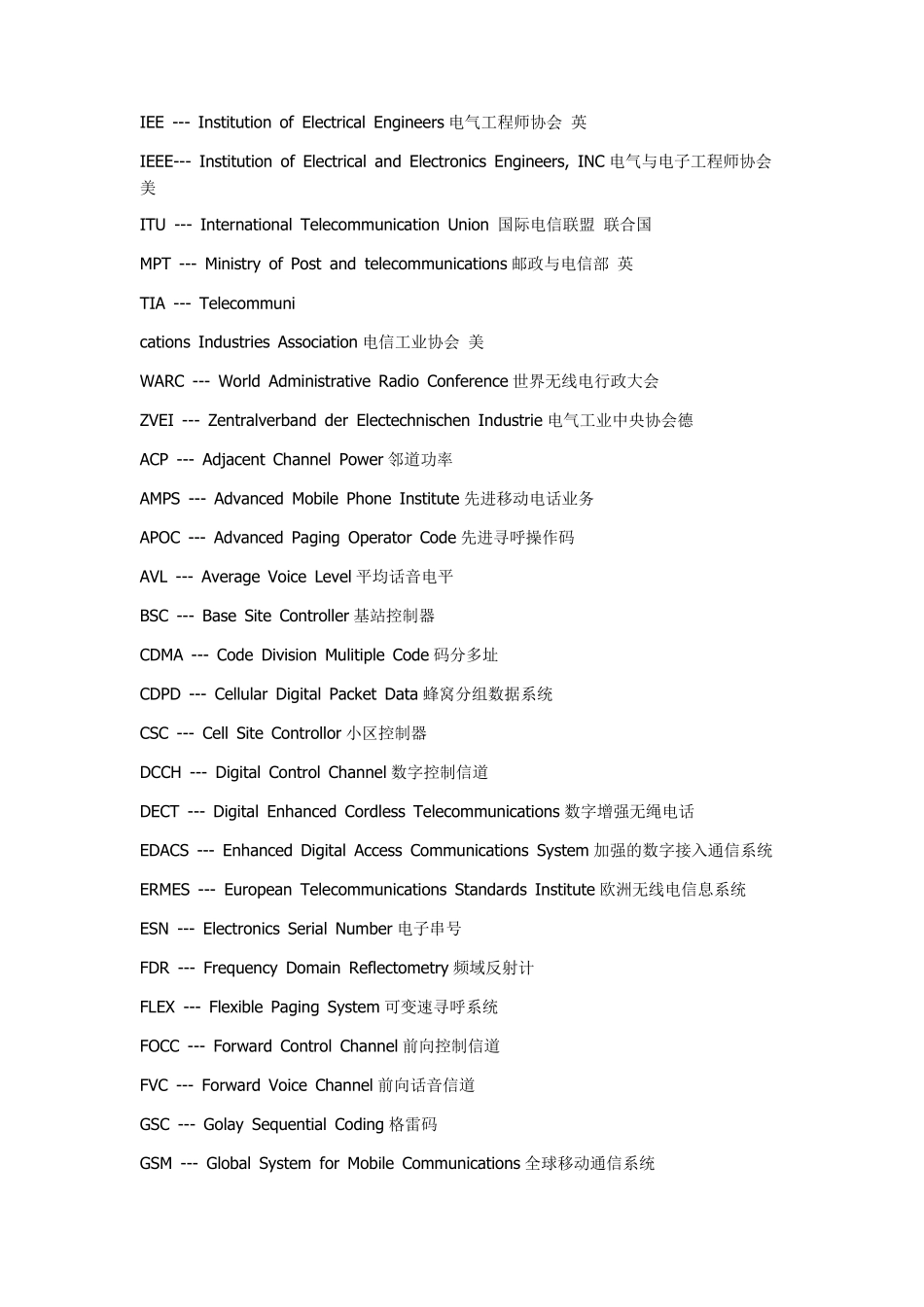通信工程专业英语词汇_第2页