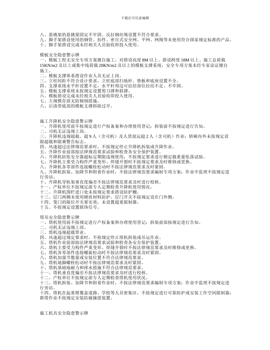 文明施工常见问题警示牌_第2页