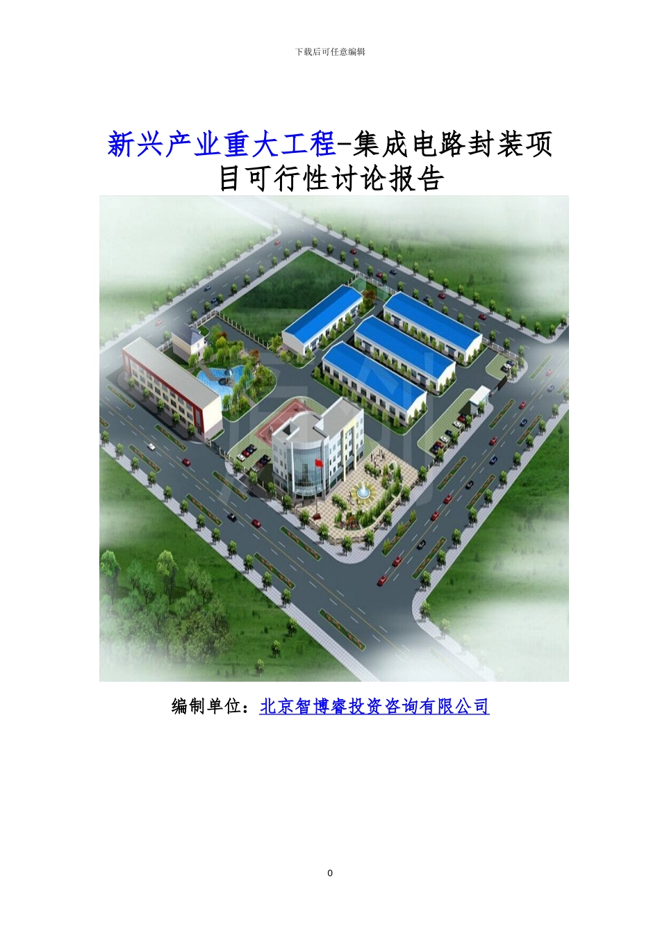 新兴产业重大工程-集成电路封装项目可行性研究报告_第1页